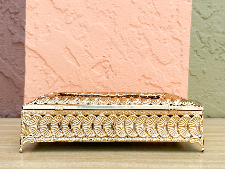 Brass Shellegance Tissue Box