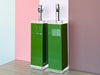 Pair of Kelly Green MCM Lucite Lamps