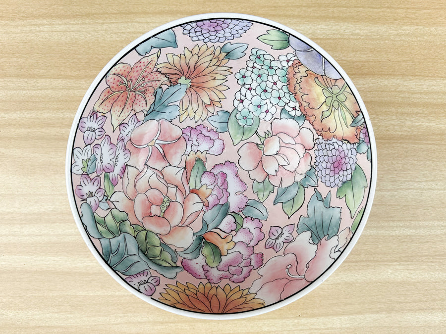 Colorful Floral Vase and Bowl