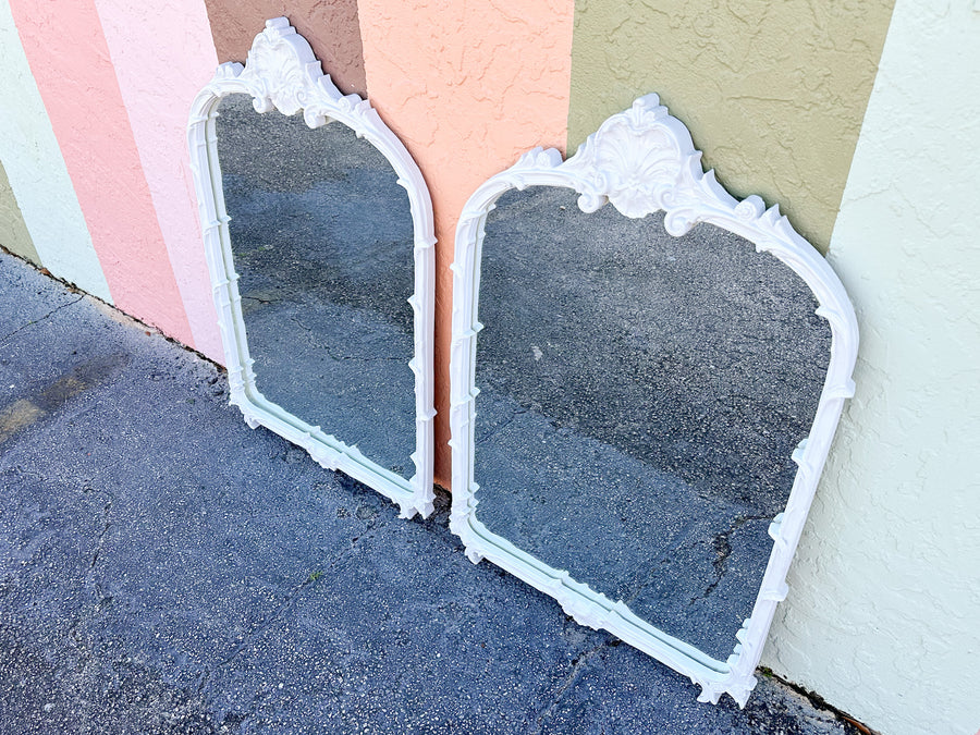 Pair of Shell Motif Mirrors