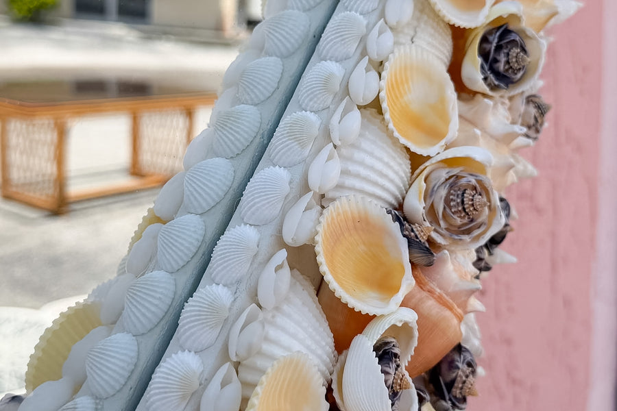 Beautiful Flower Shell Mirror