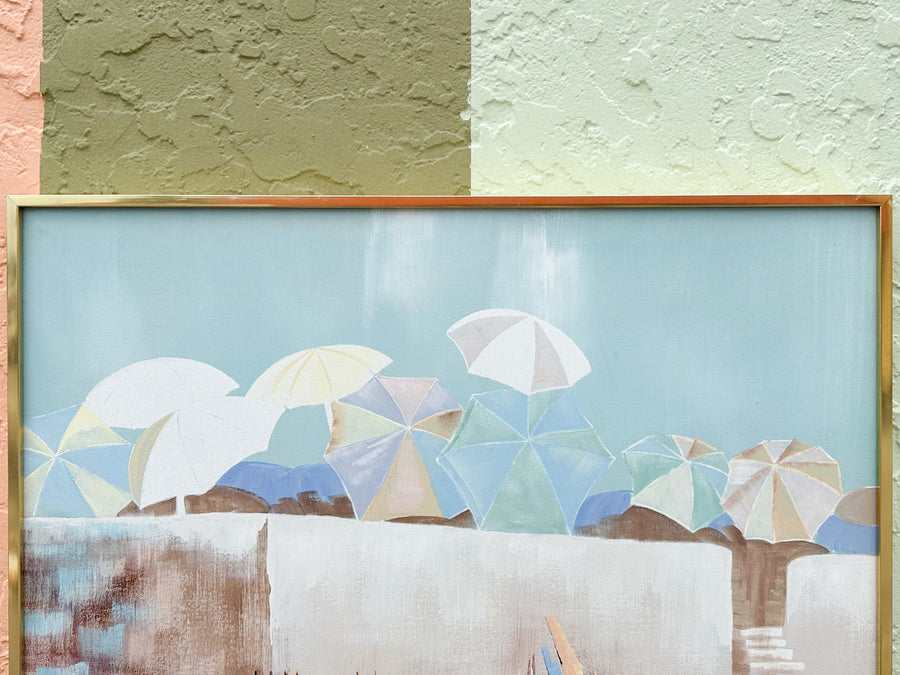 Beach Umbrellas Original Art by Lee Reynolds