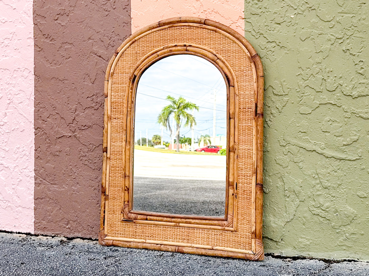 Rattan Arch Mirror