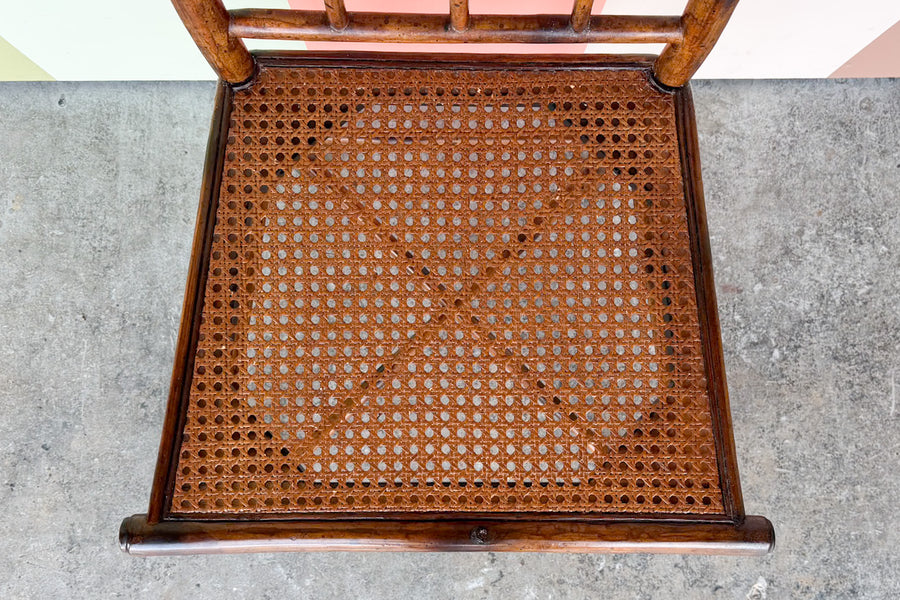 Handsome Tortoiseshell Rattan Desk Chair