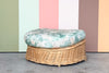 Braided Rattan Chair and Ottoman