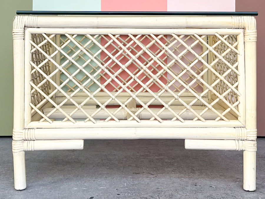 Ficks Reed Rattan Corner Table