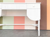 Custom Wood and Rattan Painted Desk