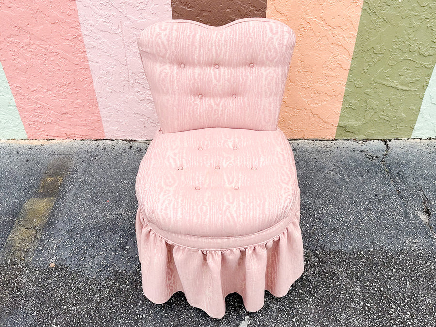 Pink Chic Upholstered Sweetheart Chair