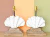 Pair of Island Chic Clam Shell Lamps