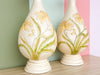 Pair of Yellow Flower Lamps