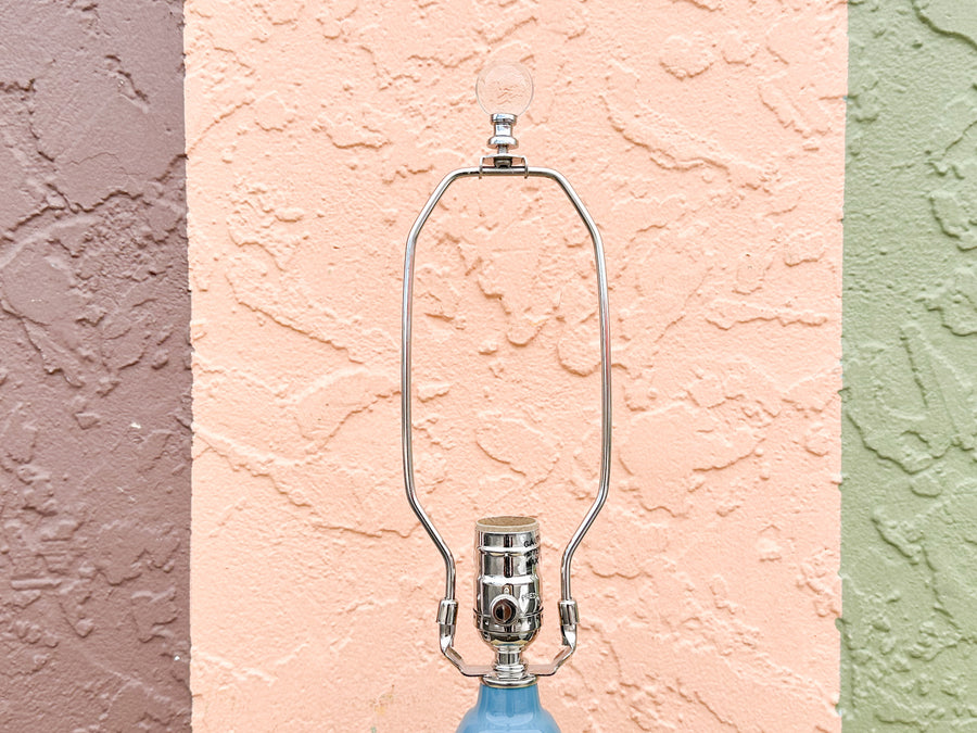 Cornflower Blue and Lucite Lamp