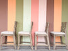 Set of Four Chippendale Rattan Counter Stools