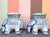 Pair of Whimsical Elephant Garden Seats