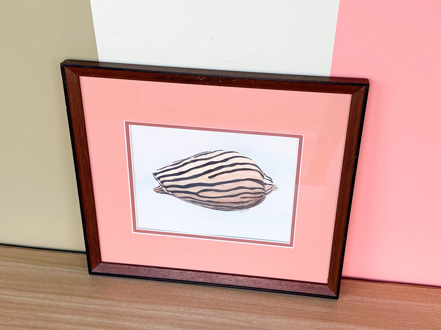 Set of Three Original Watercolor Shell Art by Janet Heaton
