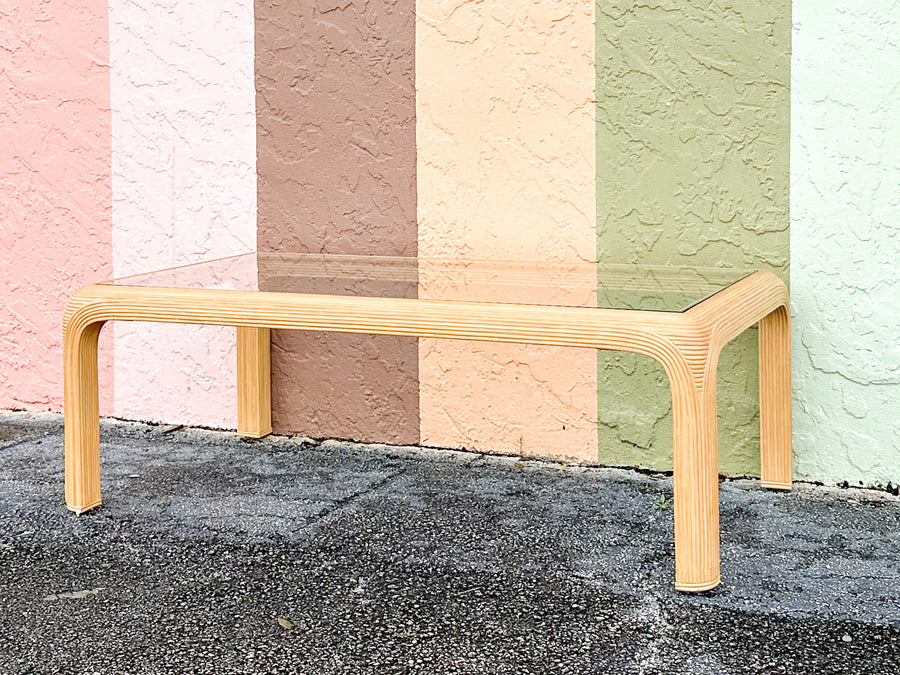 Pencil Reed Rattan Coffee Table