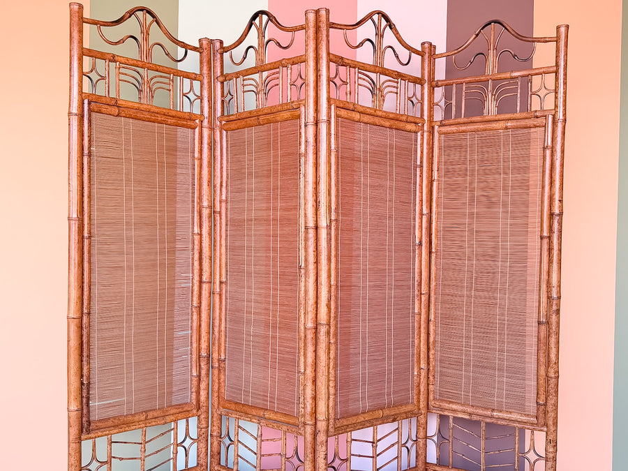 Four Panel Brighton Style Bamboo Screen