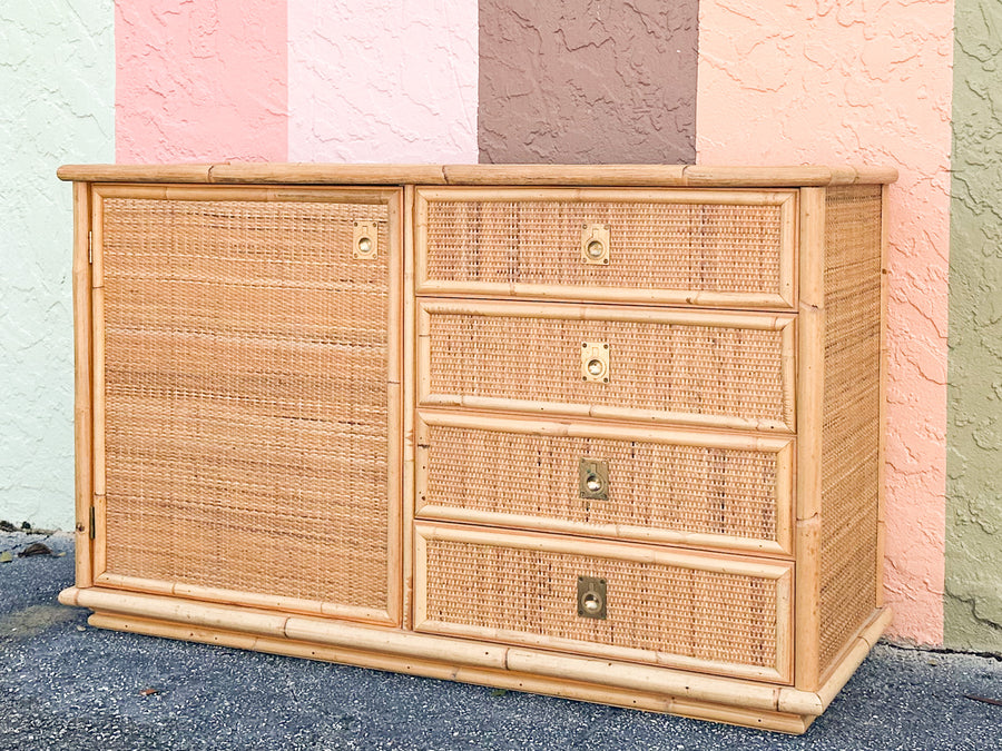 Italian Rattan and Seagrass Server