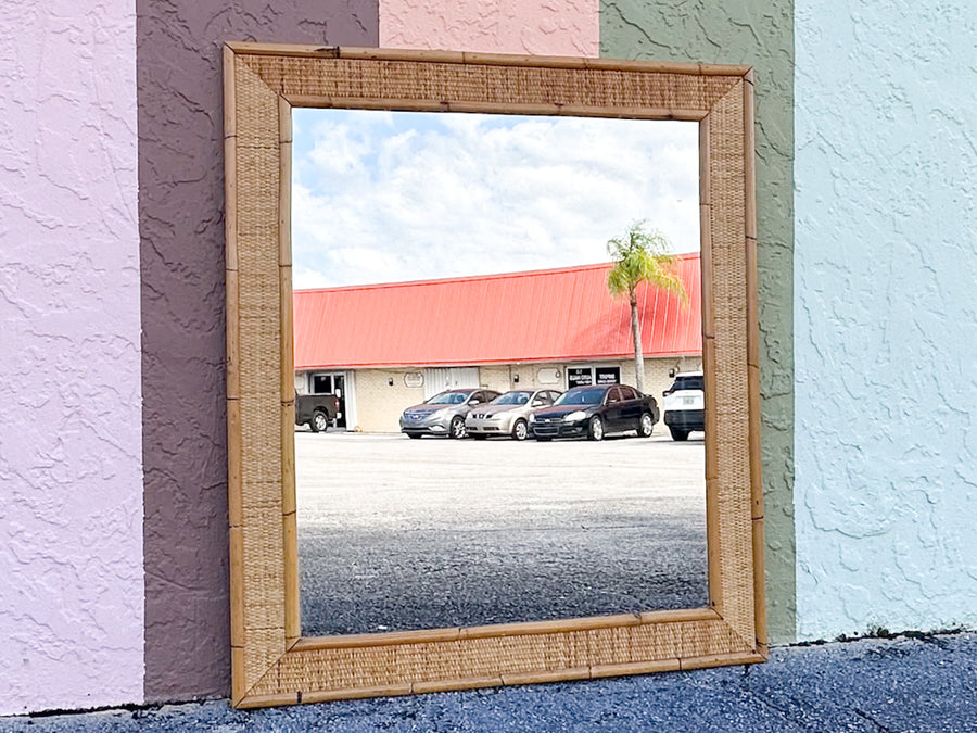 Island Style Rattan Mirror