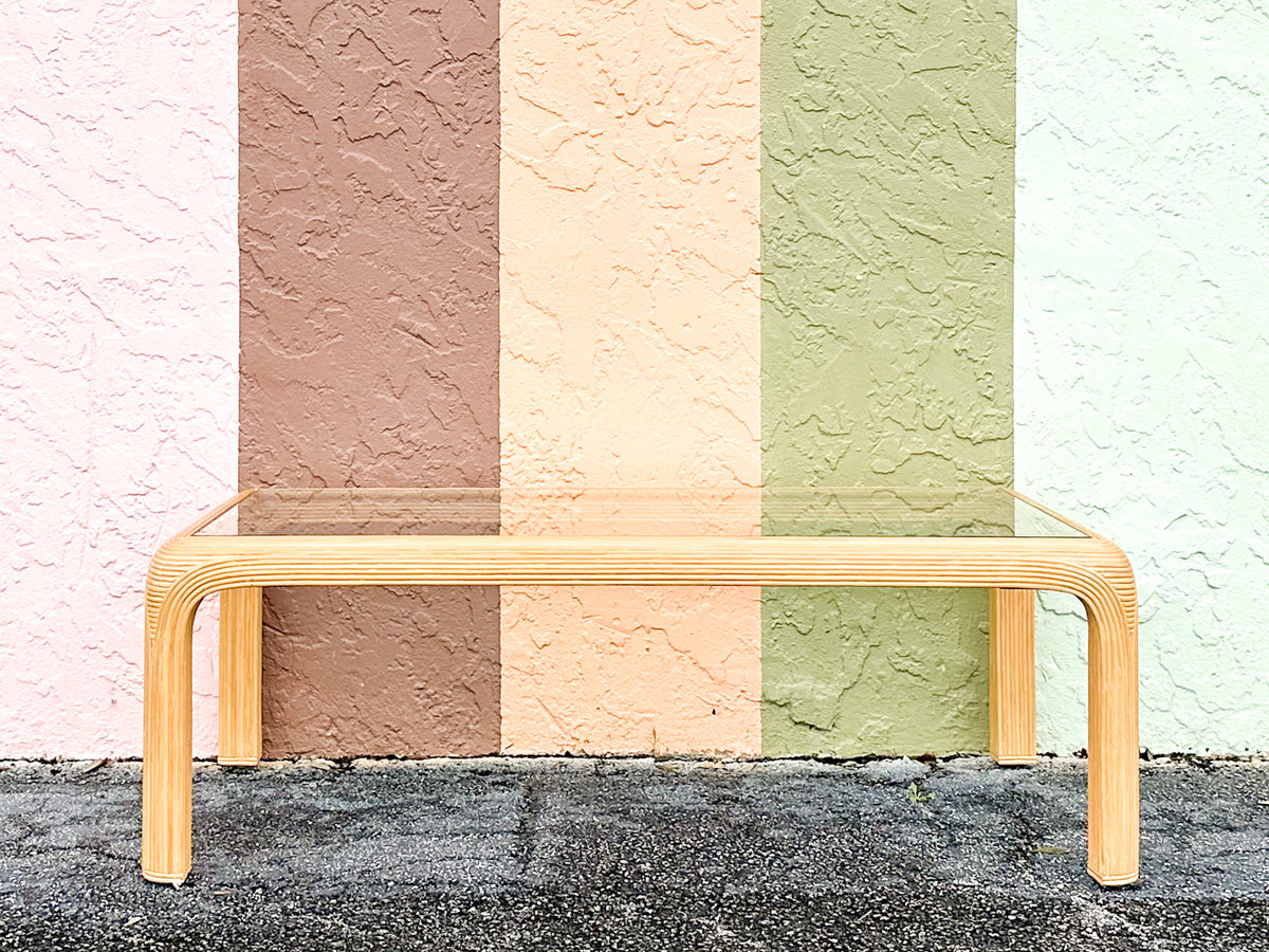 Pencil Reed Rattan Coffee Table