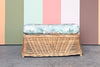 Braided Rattan Chair and Ottoman