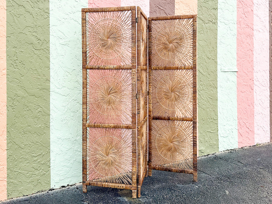 Rattan Medallion Screen