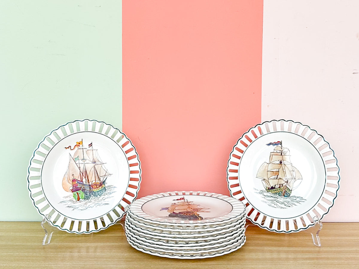 Set of Ten Nautical Wedgewood Plates