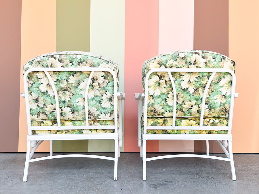 Pair of Palm Beach Style Aluminum Lounge Chairs