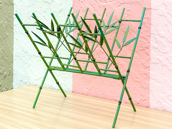 Faux Bamboo Leaf Magazine Rack