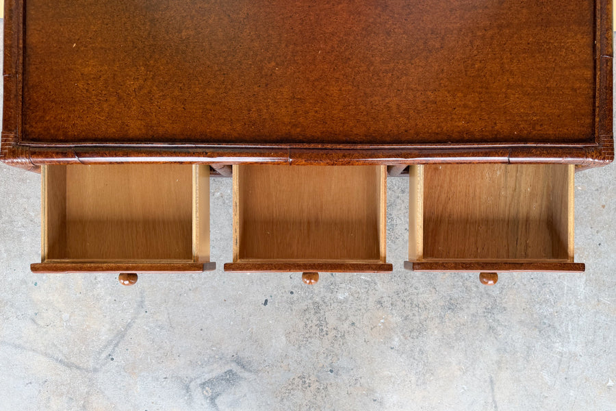 Tortoiseshell Rattan Writing Desk