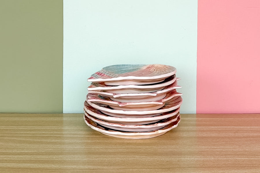 Set of Eight Fitz and Floyd Seashell Plates