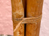 Pair of Old Florida Rattan Triangle Side Tables