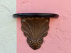 Pair of Brass Shell Wall Shelves