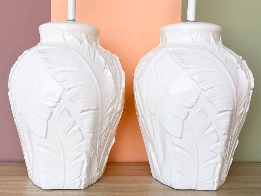 Pair of Palm Frond Lamps