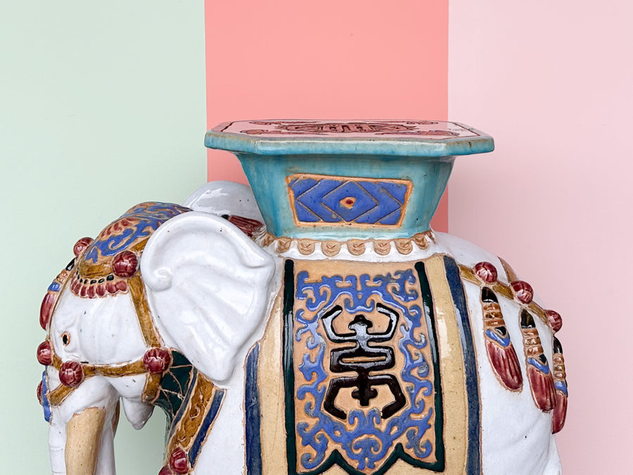 Colorful Elephant Garden Seat