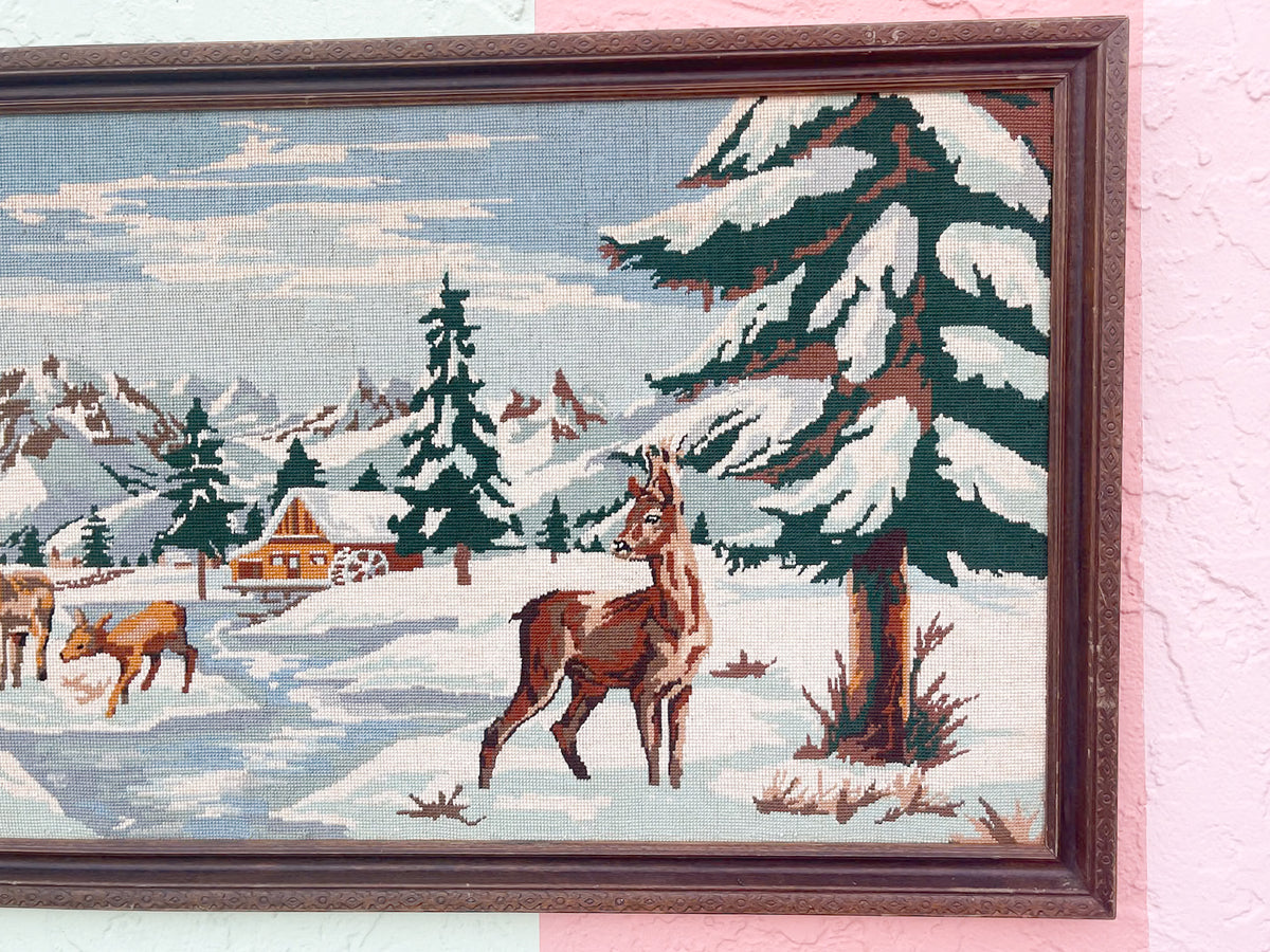 Serene Winter Scene Needlepoint