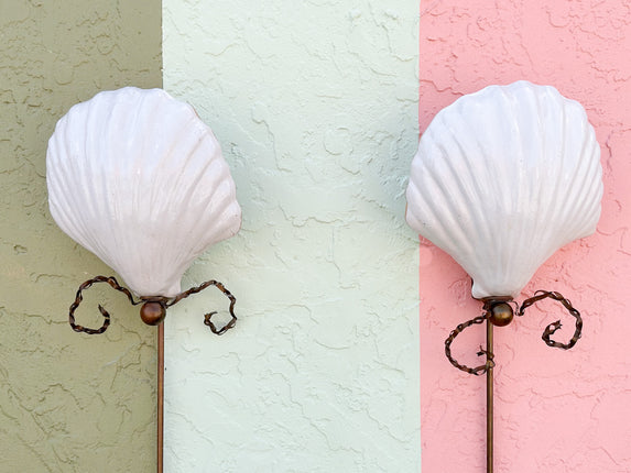 Pair of Epic Shell Wall Sconces