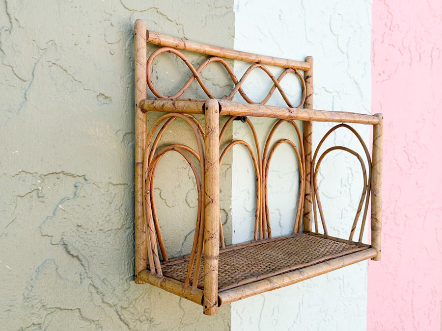 Cute Rattan Wall Shelf