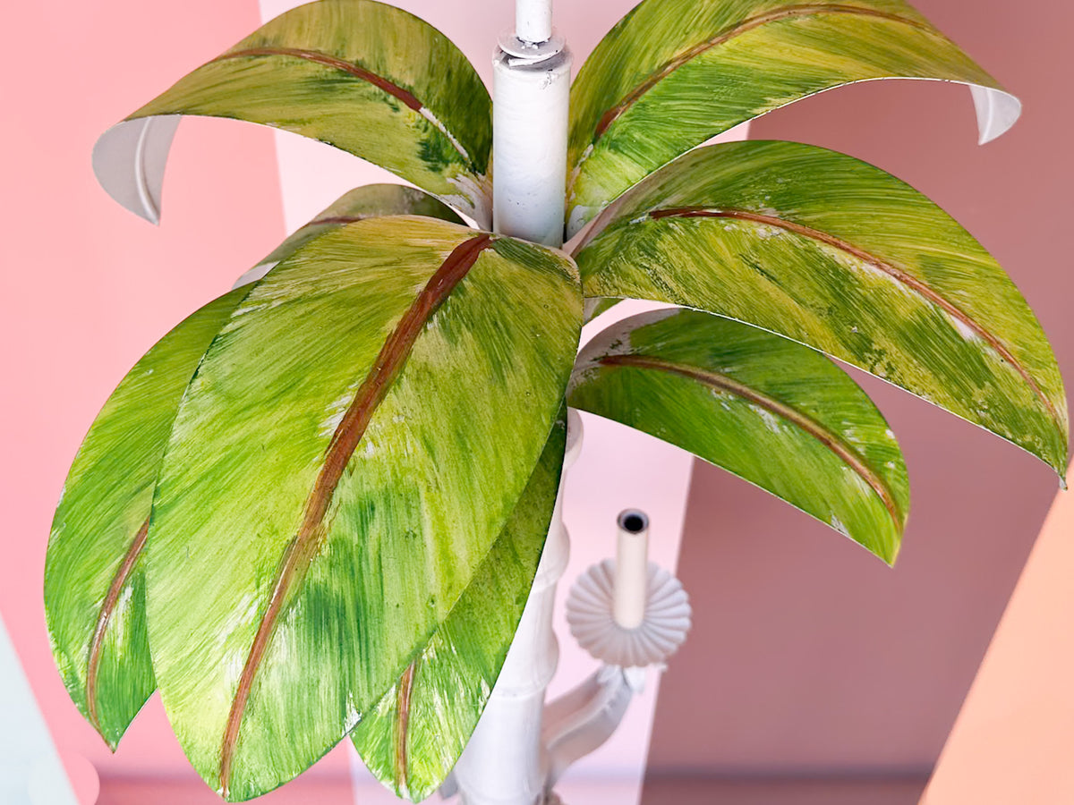 Tropical Chic Tole Palm Chandelier