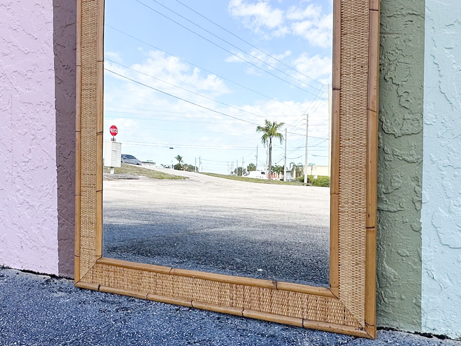 Island Style Rattan Mirror