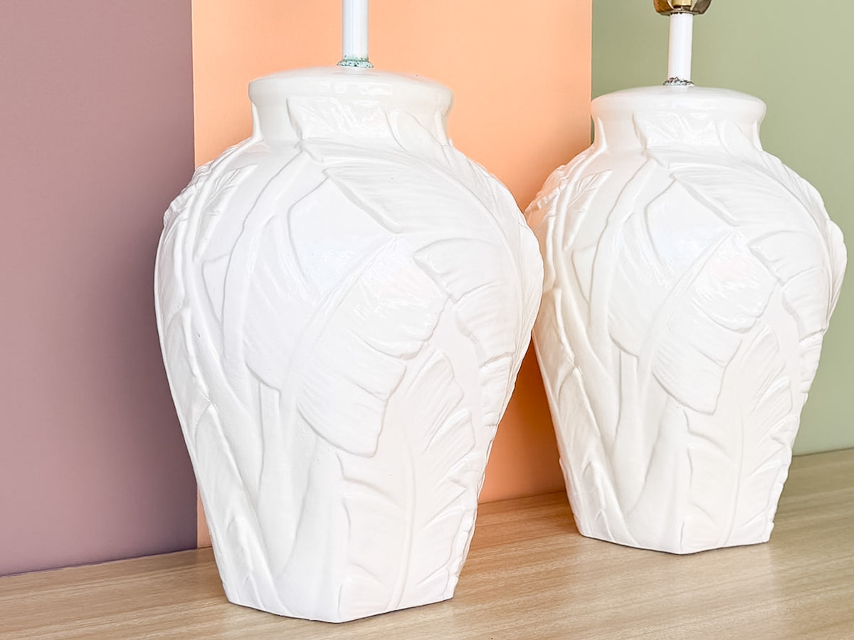 Pair of Palm Frond Lamps