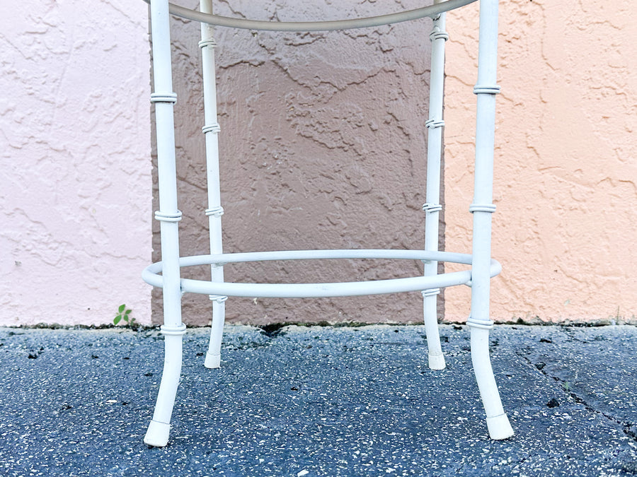 Lime Green Faux Bamboo Stool