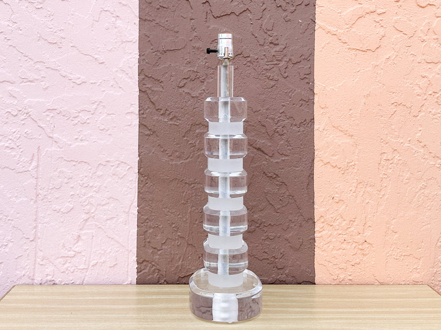 Glam Lucite Stacked Lamp