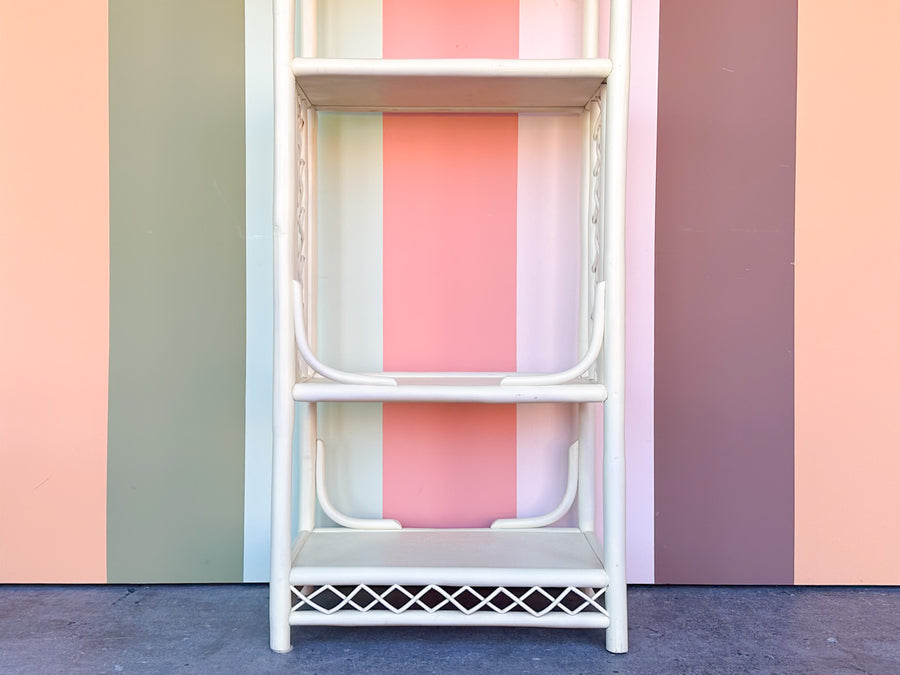 Rattan Lattice Etagere