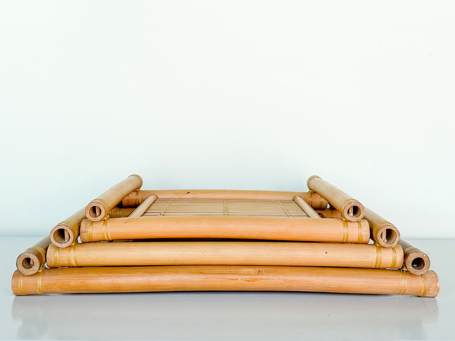 Set of Three Bamboo Trays