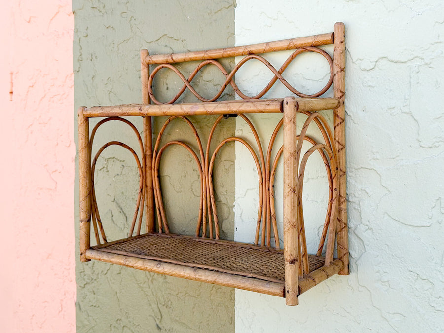 Cute Rattan Wall Shelf