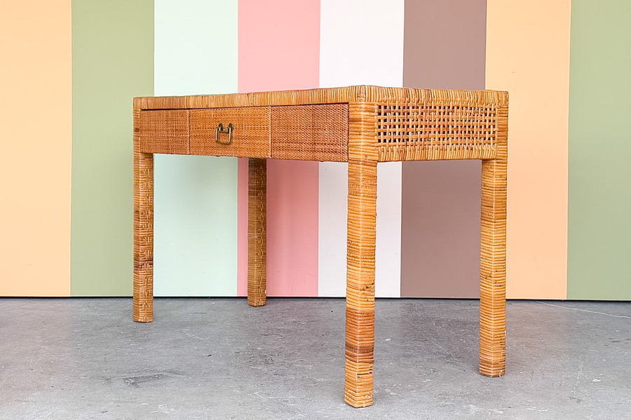Coastal Chic Woven Rattan Desk