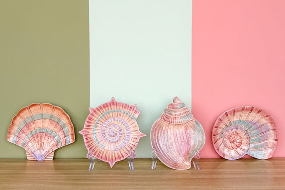 Set of Eight Fitz and Floyd Seashell Plates