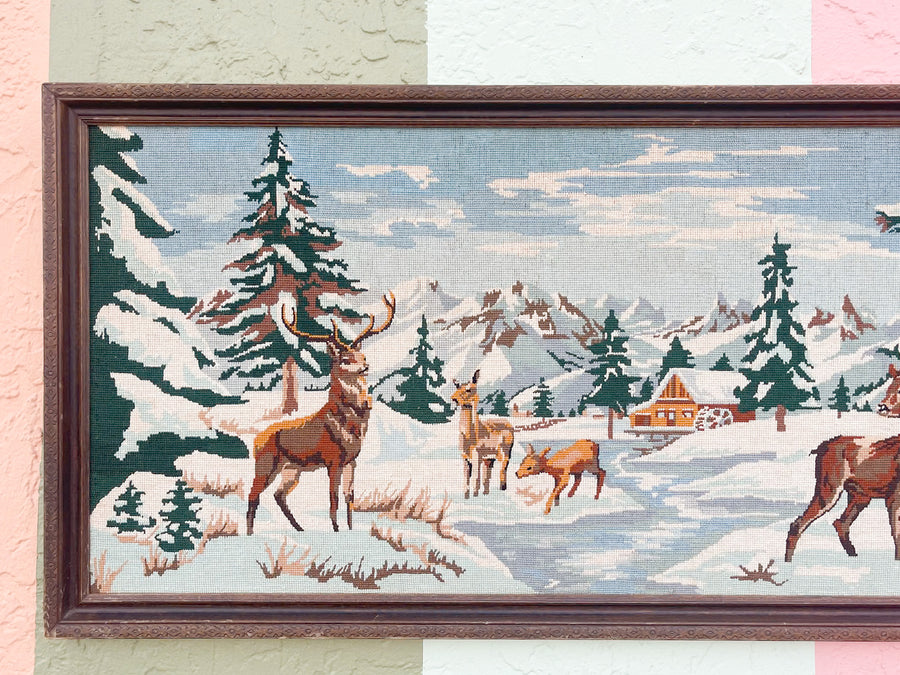 Serene Winter Scene Needlepoint