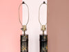 Pair of Etched Brass Bamboo Lamps