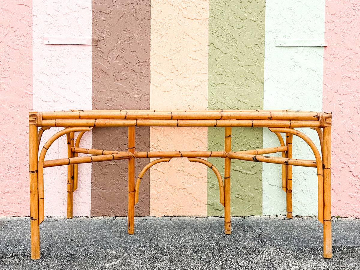 Old Florida Rattan Dining Table